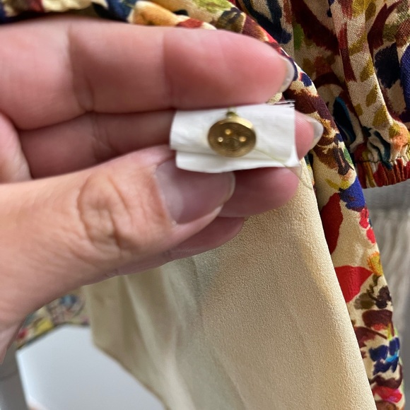 Zara Multicolor Paisley Boho Fit & Flare Long Sleeves Mini dress with belt S - Picture 11 of 11